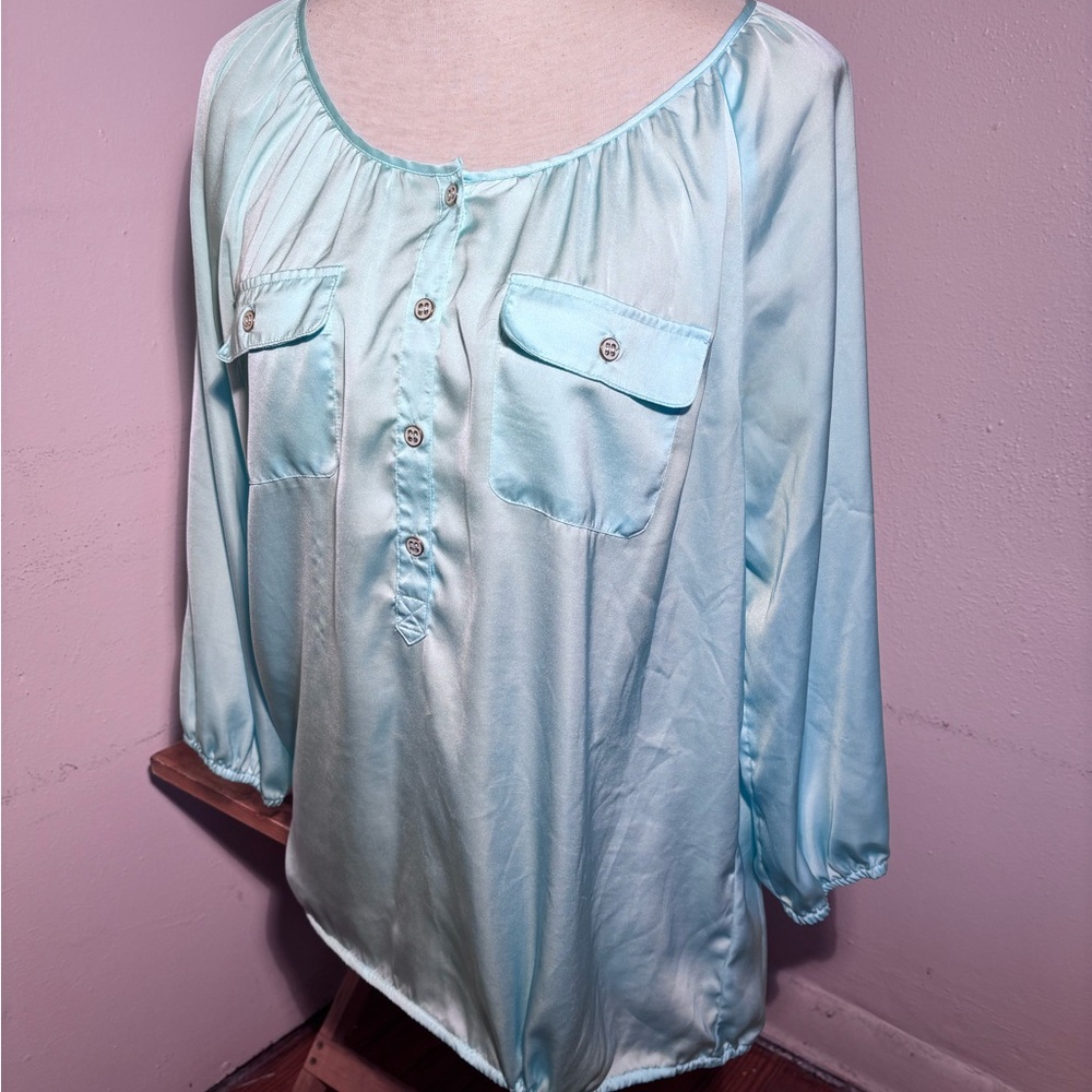 New York & Company Satin Blouse
